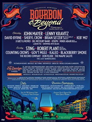 Louisville’s Bourbon & Beyond Festival to feature Robert Plant, Sting, David Byrne, John Mayer and lots of good bourbon (and food!)