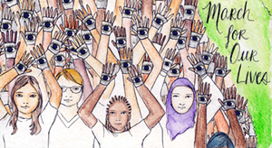 Krista Suh has a vision of a Sea of Eyes to protest gun violence. - Photo: kristasuh.com/evil-eye-glove/