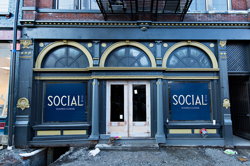 The in-progress exterior of Social OTR - Photo: Hailey Bollinger
