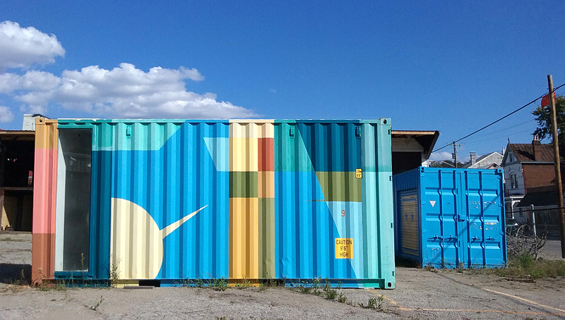 A colorful storage container serves as an art gallery in Northside. - Photo: Courtesy of PAR-Projects