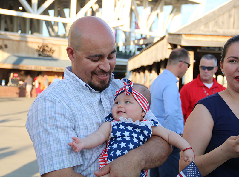 An image from the naturalization ceremony and event at Great American Ball Park - Photo: Provided by the Cincinnati Reds