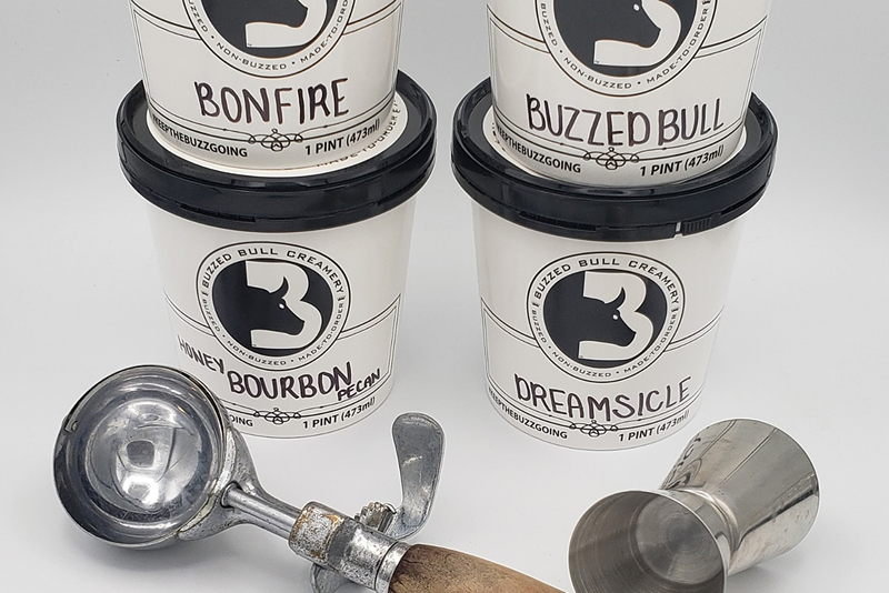 Buzzed Bull Creamery pints - Photo: Facebook.com/buzzedbullcreamery