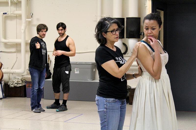 KJ Sanchez with Margaret Ivey (right), who plays Jane Eyre - Photo: Aly Michaud