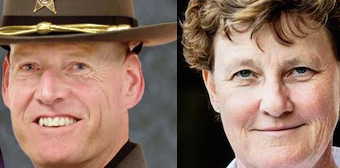 Sheriff Jim Neil (left) and Charmaine McGuffey - Provided images