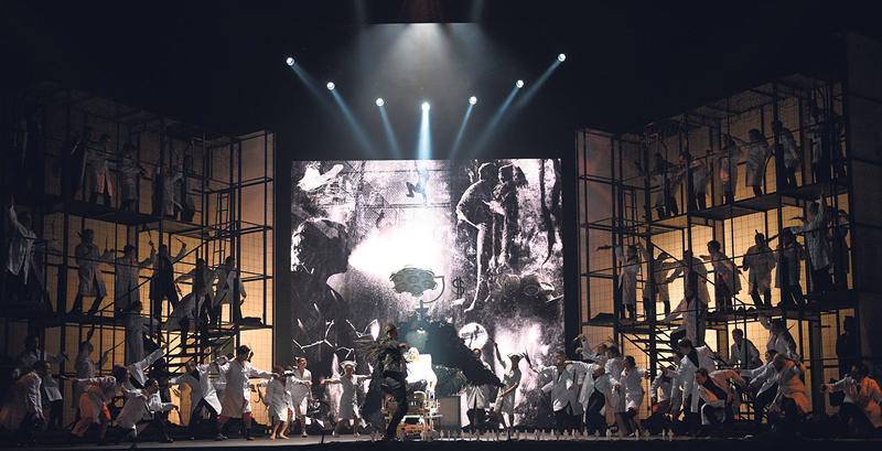 Scene from Montreal’s production of "Another Brick in the Wall" - Photo: Yves Renaud, Opera de Montreal
