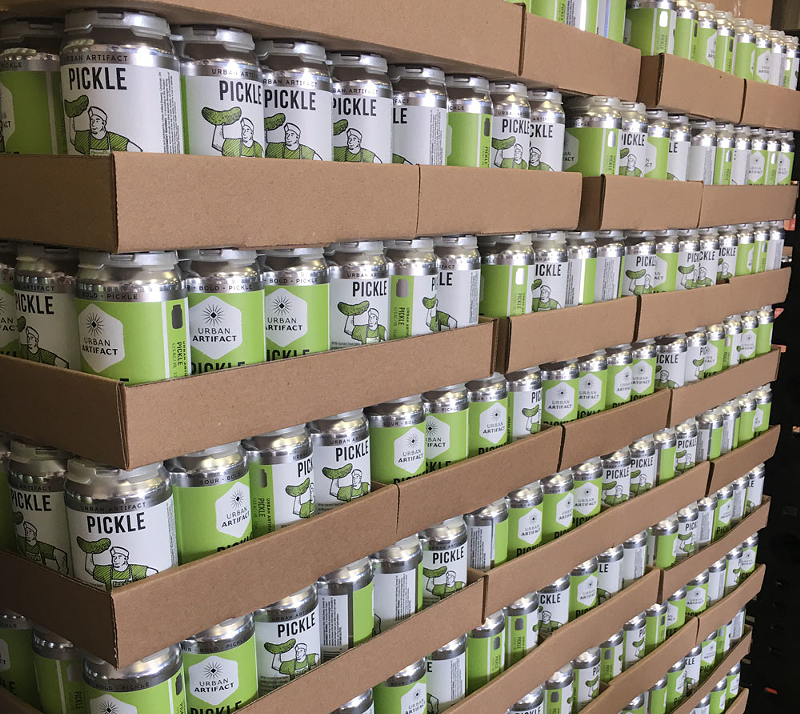 Cases of Pickle beer at Urban Artifact - PHOTO: PROVIDED