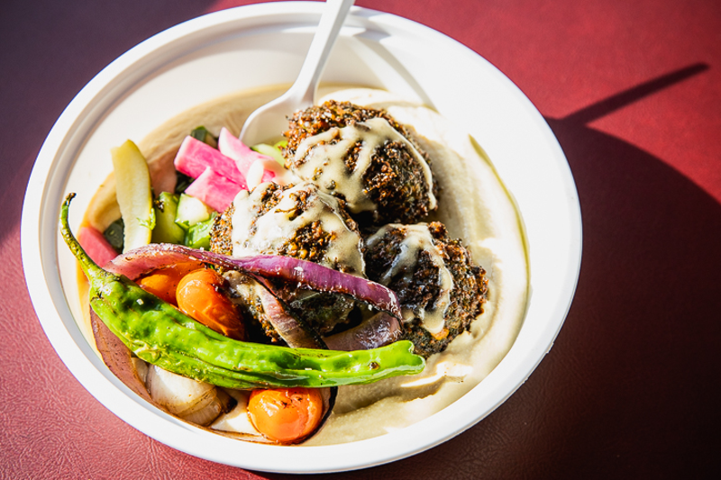 Falafel over hummus from Forty Thieves - Photo: Hailey Bollinger