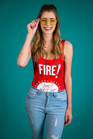 The Taco Bell/Forever 21 Fire Sauce onesie is real. - Image: Taco Bell