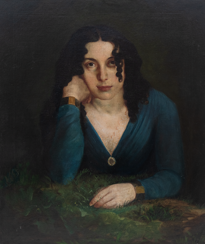 Lilly Martin Spencer, Self-Portrait, about 1840, oil on canvas, 30 1/4 x 25 1/2 in. On loan from the Ohio History Connection, Columbus, Ohio