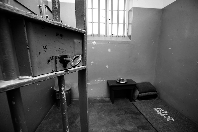 Photograph of Nelson Mandela’s Robben Island prison cell - Photo: Matthew Willman