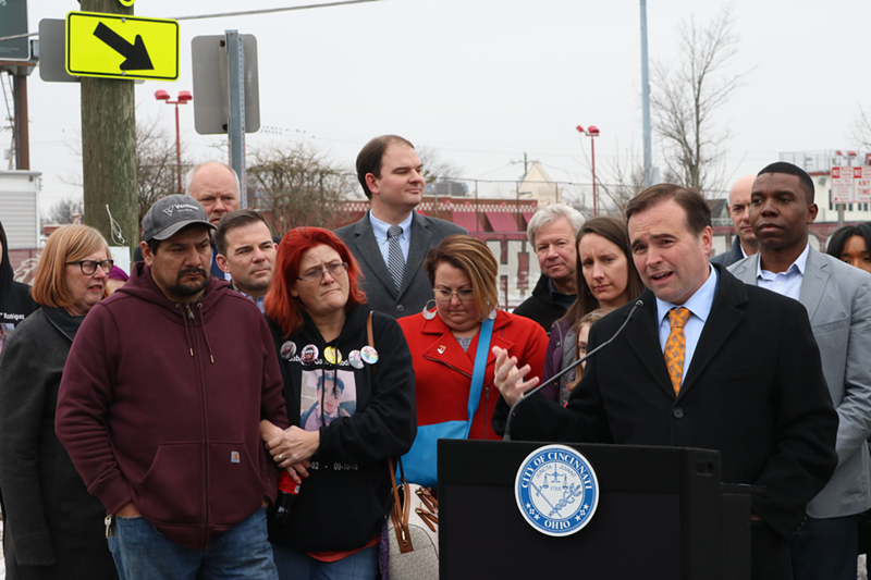 Mayor John Cranley and city officials announce legislation allowing volunteer crossing guards at school zone intersections - Seth Weber