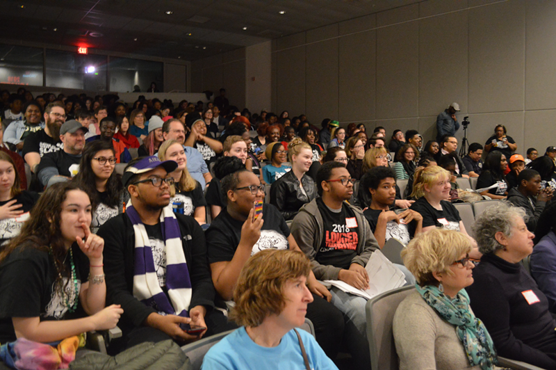 Crowd watches "Louder" semi-finals at UC-DAAP - Photo: Rasha Aly