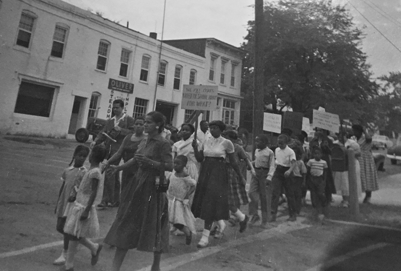 Marching to integrate Hillsboro schools in the 1950s - Photo: Courtesy of the Highland County Historical Society