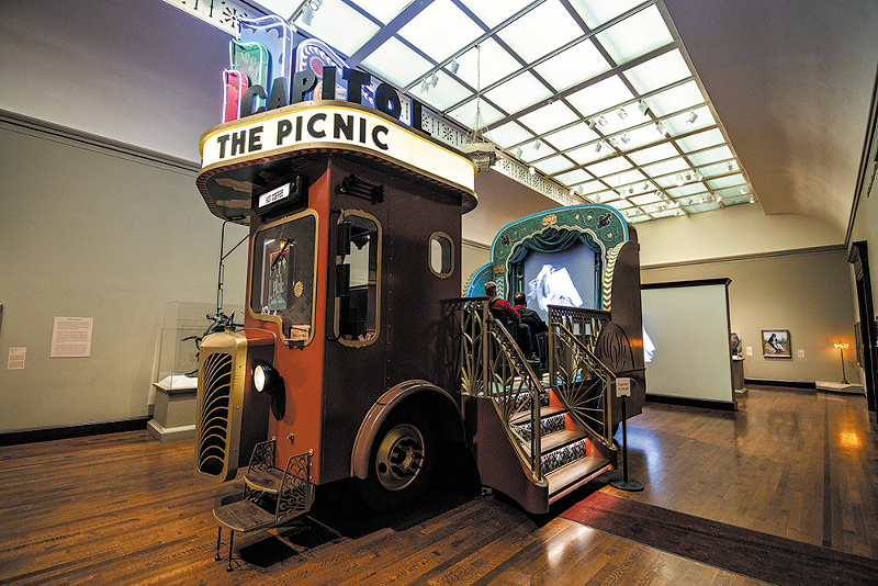The Art Deco-style theater on wheels shows newly produced silent films - Photo: Hailey Bollinger