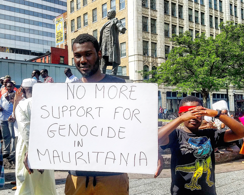 Protesters at a downtown rally held by local Mauritanian groups - Nick Swartsell