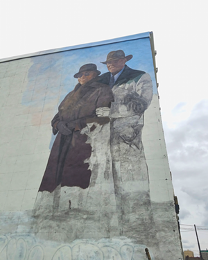 A mural depicting Fannie and William L. Mallory Sr. on Central Ave. in the West End. - Nick Swartsell