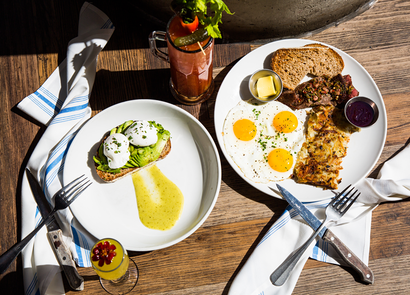 Maplewood Kitchen and Bar's avocado toast and eggs and bistro steak and eggs - Photo: Hailey Bollinger
