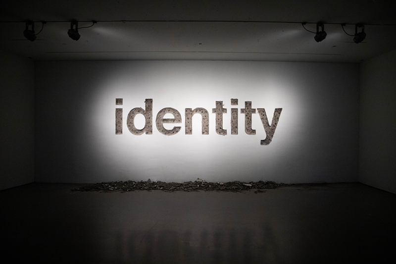 "Identity" by Vhils, as part of his "Haze" exhibition. - KAITLYN HANDEL