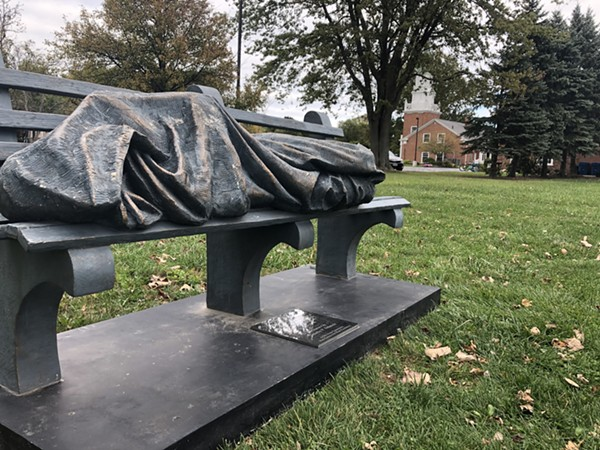 In Bay Village, Ohio, Someone Called Cops on a Sleeping Homeless Person. It was a Statue of Jesus.