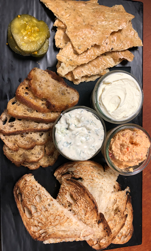 Coppin's cheese board with pimento, benedictine and whipped ricotta - Photo: Mitch Arens