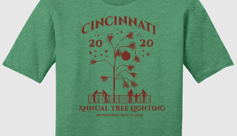 Cincy Shirts Pokes Fun at Fountain Square Tree with Limited-Edition Charlie Brown Christmas Tee