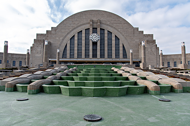 Fountain outside of Union Terminal - Photo: Devin Luginbill