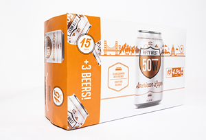 A case of Fifty West Brewing Company's American Lager - Photo: Provided by Fifty West Brewing Company