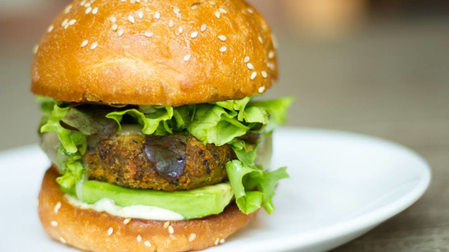 The veggie burger at Maplewood Kitchen & Bar - Photo: Hailey Bollinger