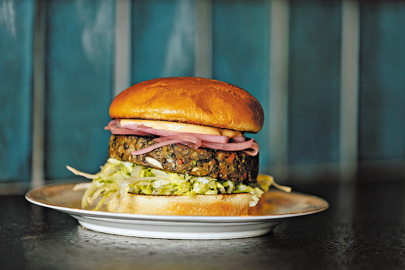 The veggie burger at S.W. Clyborne's - PHOTO: HAILEY BOLLINGER