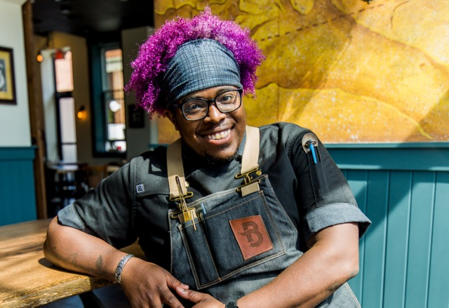 Chef Christian Gill of Boomtown Biscuits & Whiskey - PHOTO: HAILEY BOLLINGER