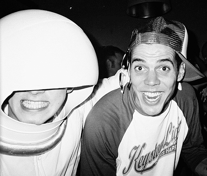 Steve-O from Jackass with Clau co-founder Scott Sheridan - Photo: Andrew VanSickle