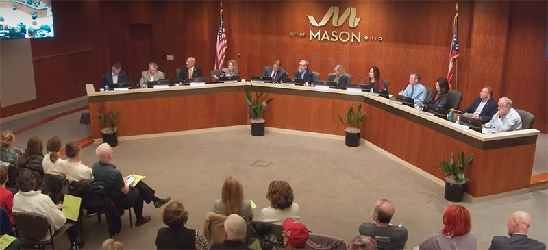 A still from the Oct. 25, 2021, Mason City Council meeting about the anti-abortion ordinance - Photo: ICRC-TV