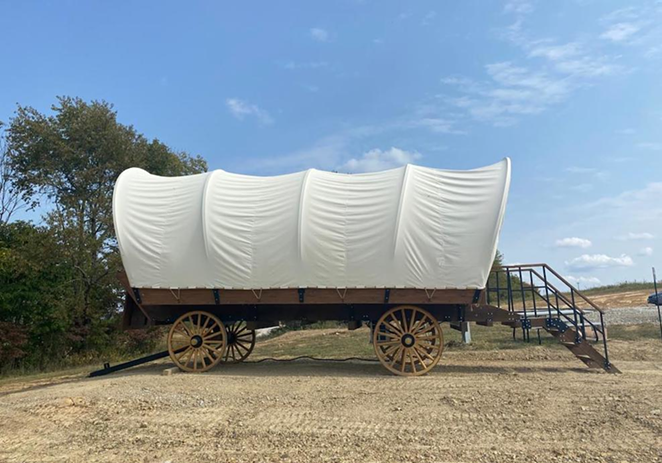 This Conestoga Wagon has been converted into a camper. - Photo: Provided by Weirick Communications