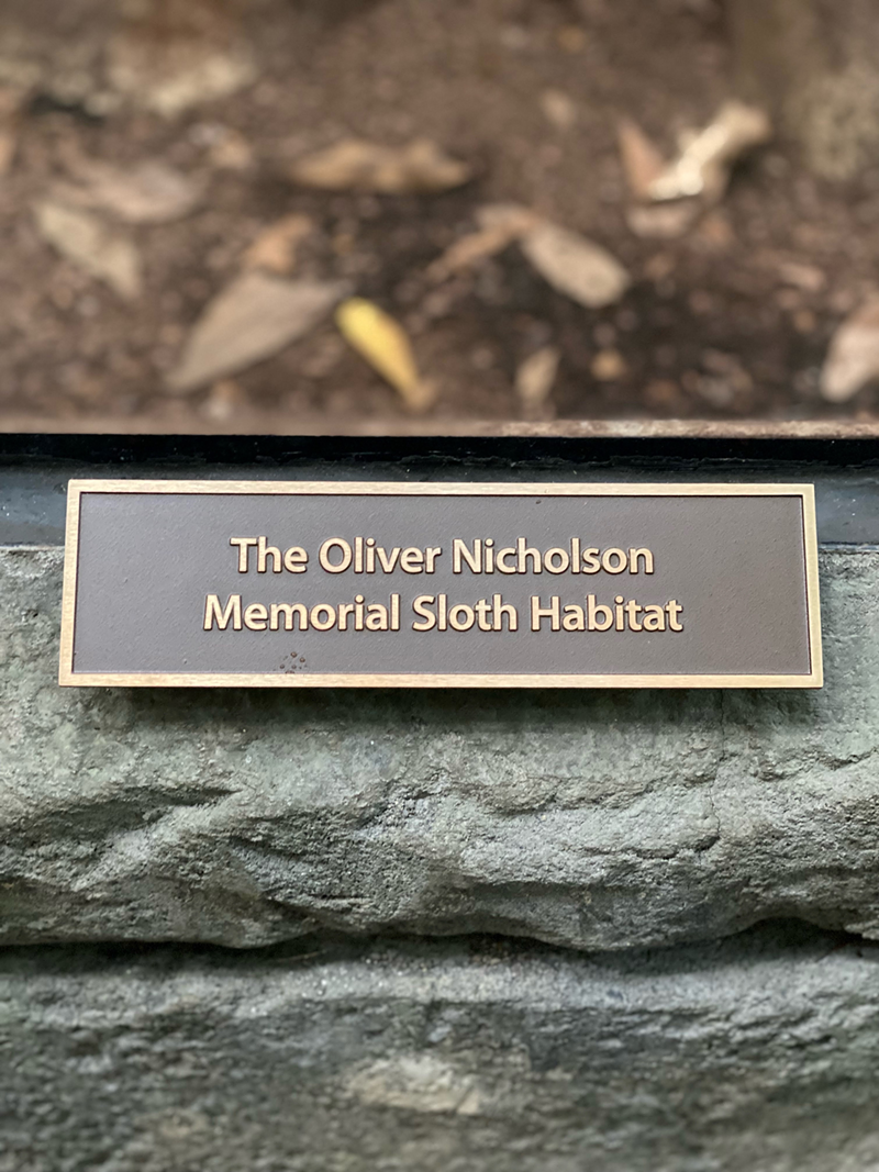 The Cincinnati Zoo & Botanical Garden will rename its sloth habitat “The Oliver Nicholson Memorial Sloth Habitat.” - Photo: Cincinnati Zoo