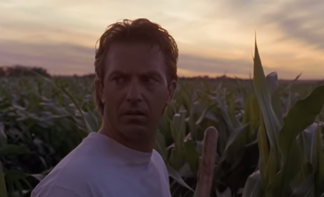 Kevin Costner in 1989's "Field of Dreams" - Image: YouTube video still