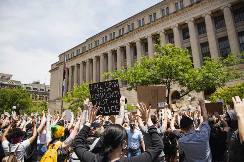 A protest outside the Hamilton County Courthouse in June 2020 - Photo: Hailey Bollinger