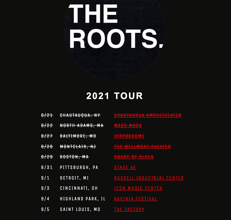 Screenshot from theroots.com as of 4 p.m. Aug. 31. - Screenshot: theroots.com