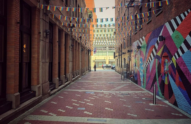 Gano Alley ready for Pride - Photo: Provided by 21c Museum Hotel
