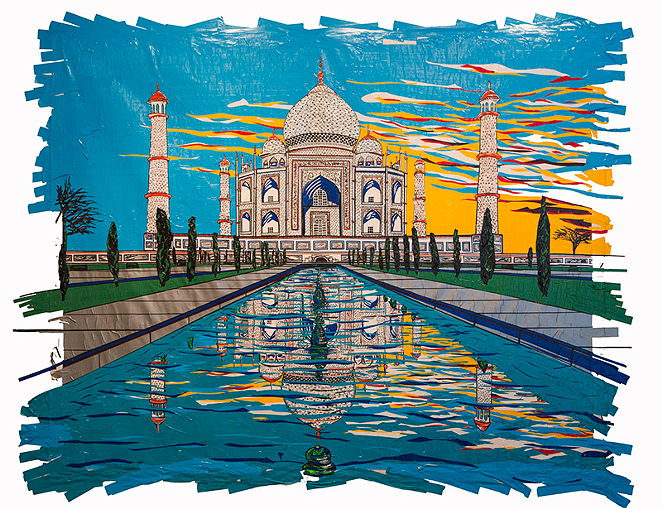 Joseph Girandola's Duct Tape rendering of the Taj Mahal - Photo: Courtesy Joseph Girandola