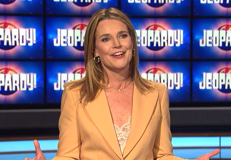Savannah Guthrie will host Jeopardy when Cincinnati's Danielle Linn competes. - Image: Jeopardy video still