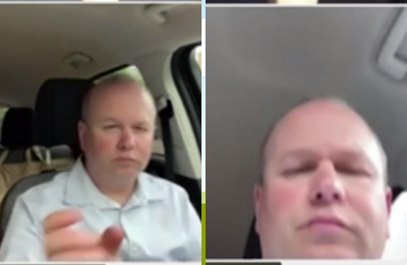 At around 1:50, Andrew Brenner grabs his phone and turns off his camera. - Image: The Ohio Channel video still