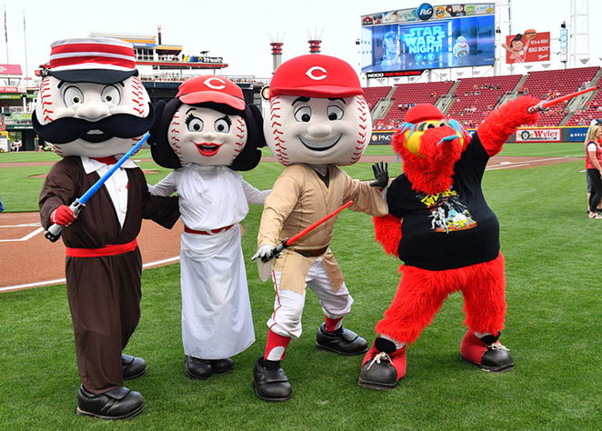 Which Cincinnati Reds mascots are Jedi and which are Sith? - Photo: Cincinnati Reds (From Brendan Hader, Reds communications manager)