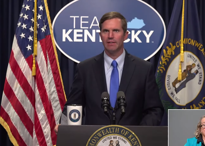 Kentucky Gov. Andy Beshear addresses media on July 19, 2021. - IMAGE: STILL FROM GOV. ANDY BESHEAR'S YOUTUBE CHANNEL