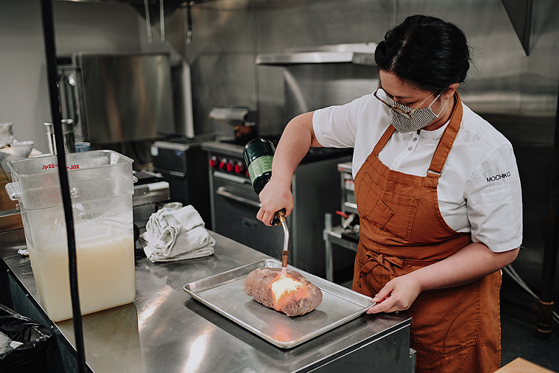 Elaine Townsend at work in the Mochiko kitchen - Photo: Francisco Huerta