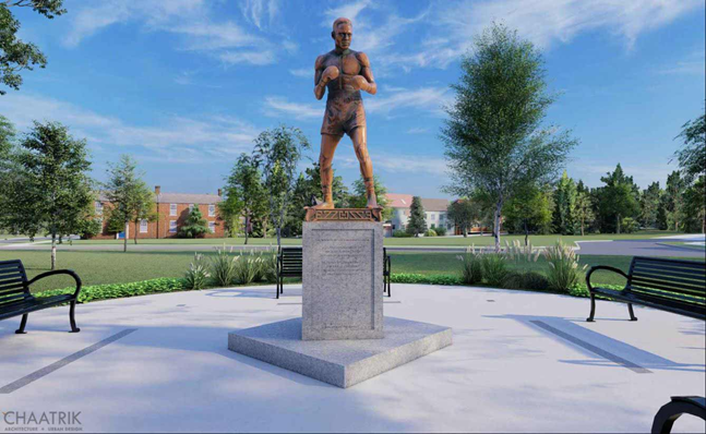 Ezzard Charles statue to be finished in Laurel Park by 2022. - Photo: Cincinnati Parks Foundation