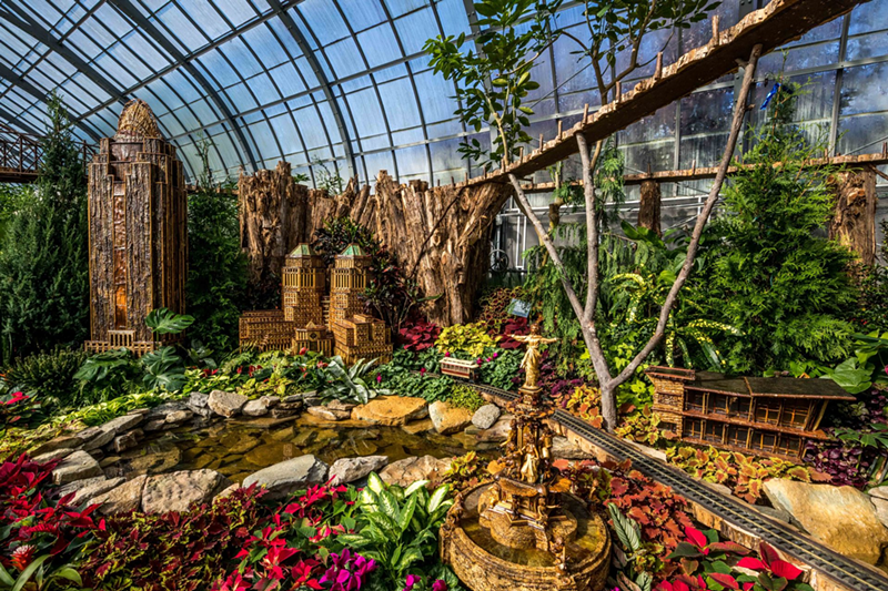 "Trains and Traditions" at the Krohn Conservatory - Photo: Catie Viox