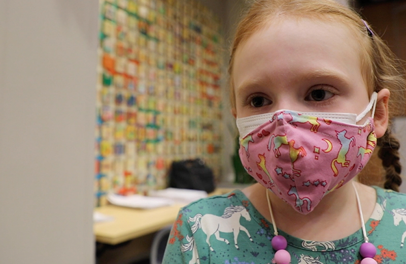 Verity, age 8, discussing why she got the COVID vaccine. - Photo: Screengrab from interview with Cincinnati Children's