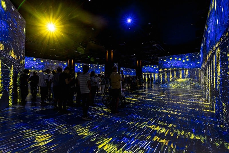 A similar van Gogh projection exhibit is on display at the Indianapolis Museum of Art at Newfields through May 2022. - PHOTO: HAILEY BOLLINGER