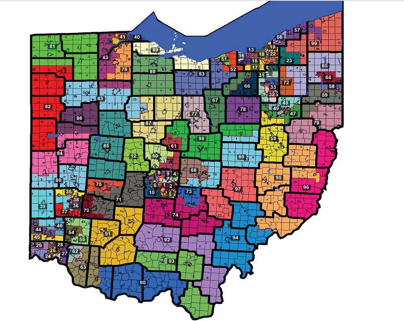 The Republican majority’s four-year Ohio House map. - PHOTO: PROVIDED BY THE OHIO CAPITAL JOURNAL