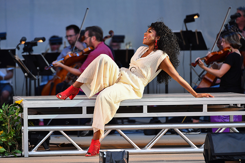 J'Nai Bridges as Carmen in the Cincinnati Opera's 2021 summer production - Photo: Philip Groshong